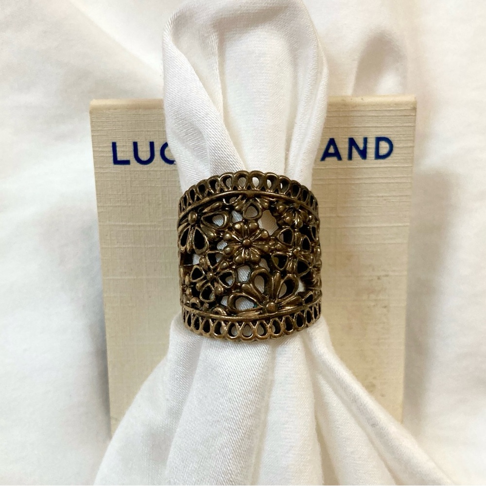 Lucky Brand Ring Floral Filagree 6  New
